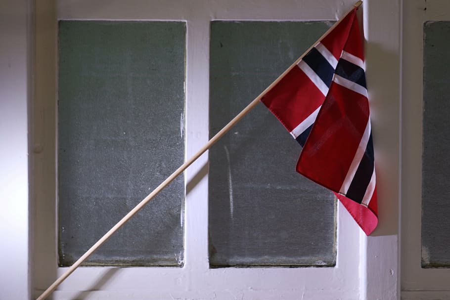 flag, norway, norwegian, national, constitution day, patriotism, red, day, architecture, outdoors