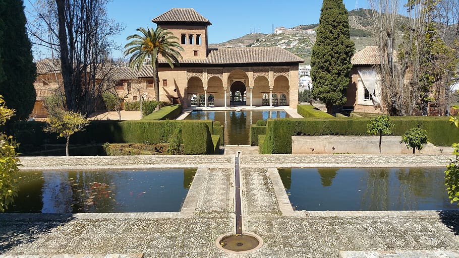 Alhambra, Calat Alhamra, Granada, fortaleza, real, hito, castillo, panorama, pabellón, arquitectura