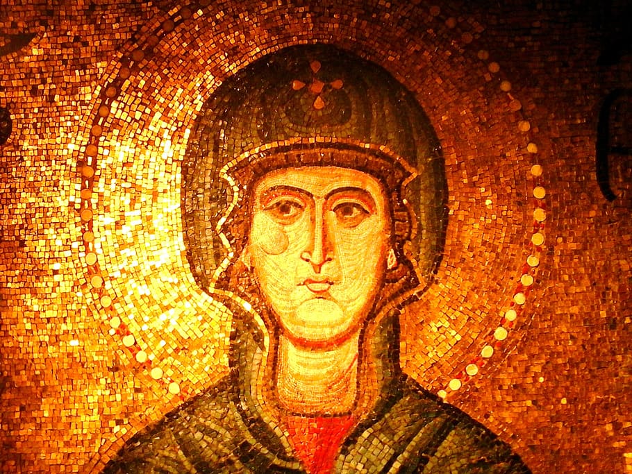 mary, mother of god, immaculate, the blessed virgin mary, mosaic, christianity, faith, koscioł, a person, the art of