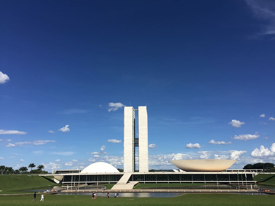 ブラジリア, 首都, 高原, ブラジル, bsb, 宮殿, 構築された構造, 空, 建築, 雲-空