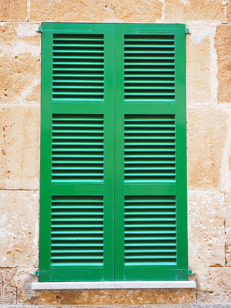 shutter, green, home, building, window, closed, architecture, facade, wall - Building Feature, building Exterior