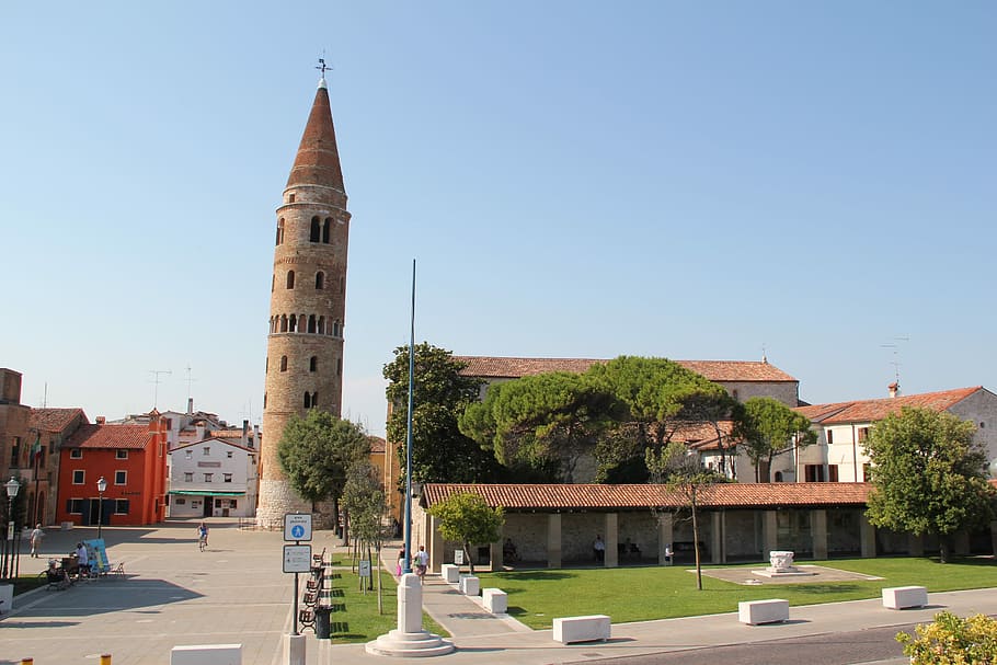 Caorle, Bell Tower, Campanile, Italy, church, architecture, veneto, venezia, tower, historically