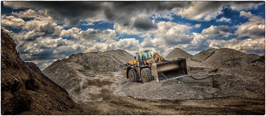 excavators, gravel pit, site, construction vehicle, technology, construction machine, dredge, construction site, machine, pebble