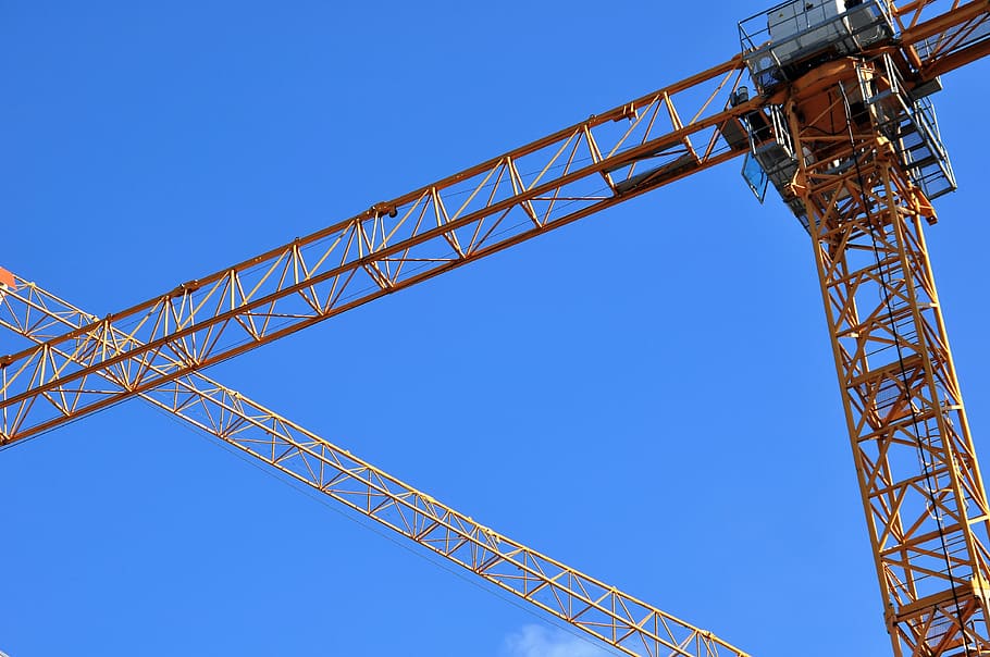 Construction Cranes, crane, baukran, site, construction work, technology, cranes, crane boom, boom, load lifter