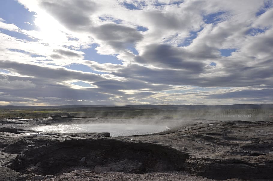 間欠泉, アイスランド, 水, 蒸気, 地熱, 火山, 噴水, 観光, スプレー, クレーター