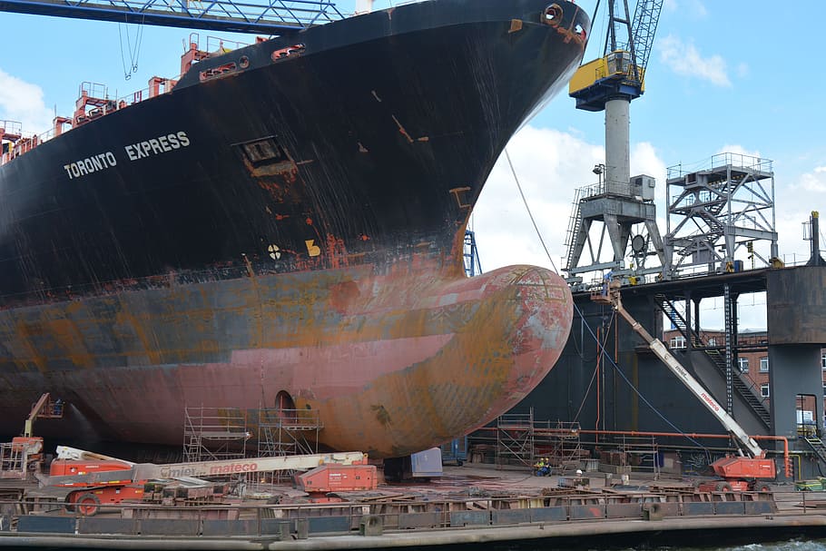 Hamburg, Shipyard, Repair, blohm and voss, hapag, industry, transportation, industrial Ship, harbor, nautical Vessel
