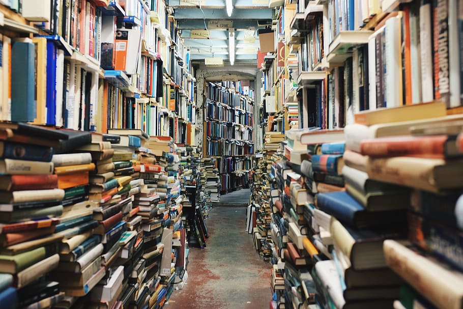 banyak buku, buku, perpustakaan, pendidikan, sastra, tumpukan, studi, membaca, kebijaksanaan, novel