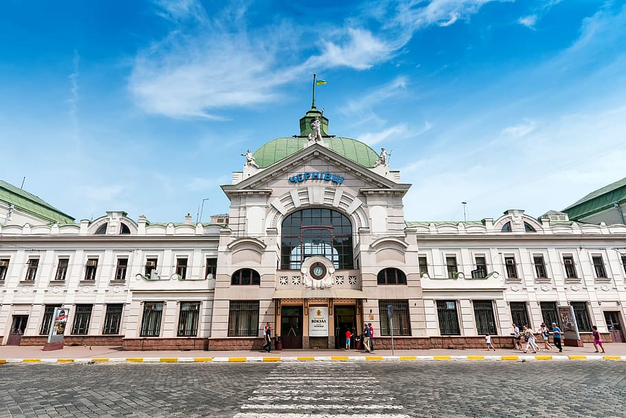 Estação de trem, Chernivtsi, estrada de ferro, ferrovia, Ucrânia, histórico, cidade, habsburg, arquitetura, famoso lugar