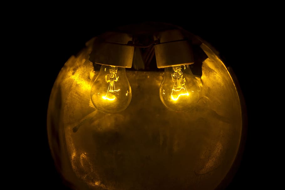 Yellow, Lamp, Macro, Abstract, light, lights, background, beautiful, color, bulb