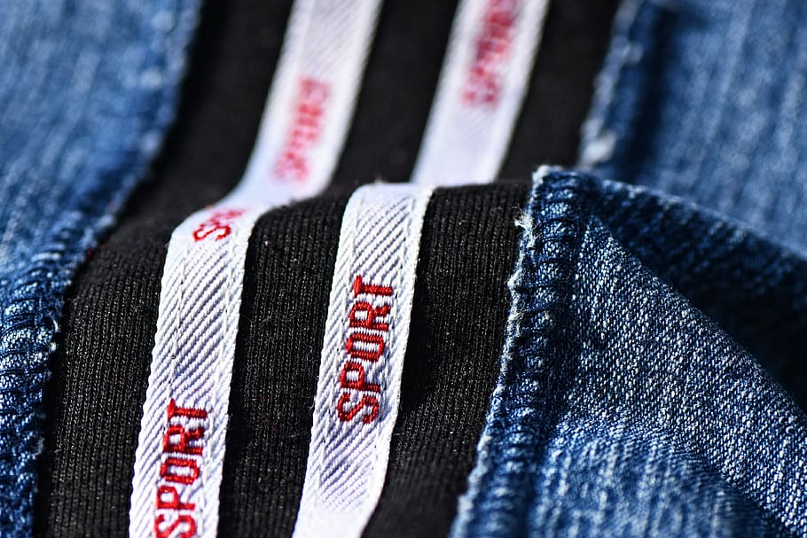 azul, preto, jeans, tecido, têxtil, material, pano, tubulação, pontos, texto