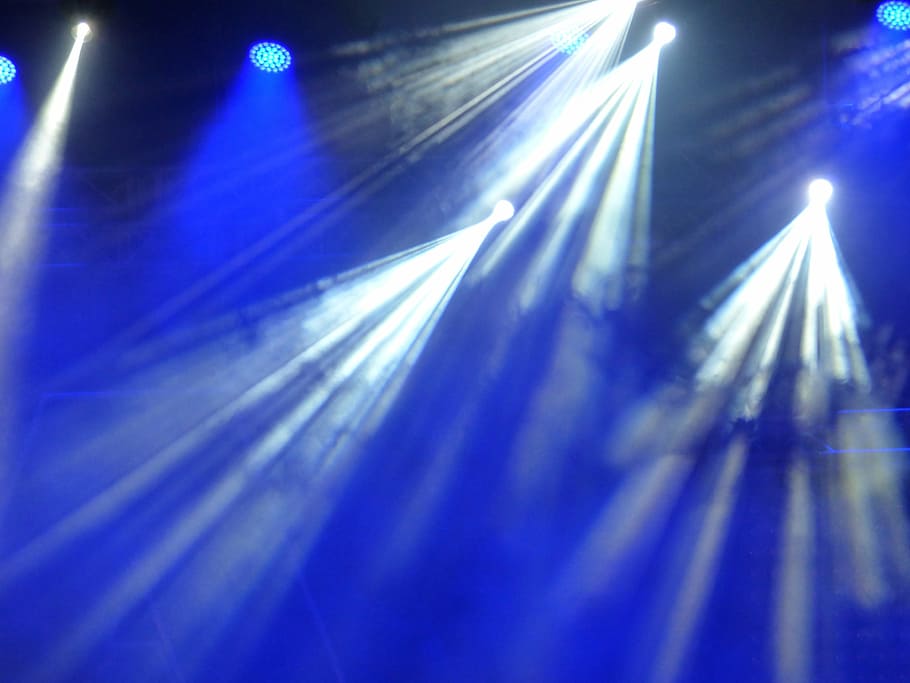 luz do palco iluminado, concerto, iluminação, reflexo, reflexão, luz, faróis, colorido, lâmpada, discoteca