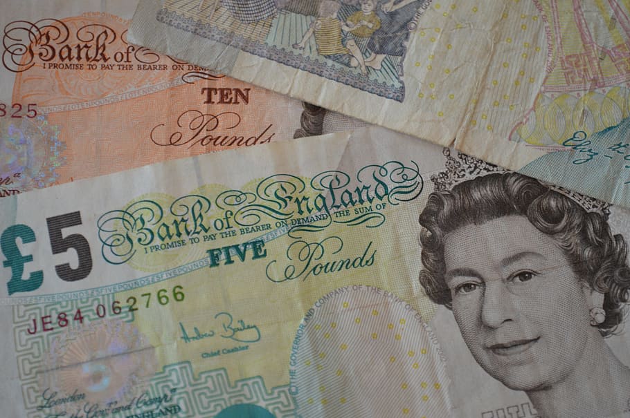 5 british pound banknote, British Pounds, Banknotes, Bills, currency, paper money, money, cash, bank, india