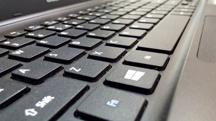 black laptop keyboard, Keyboard, Laptop, Internet, Data, Input, keys, letters, typing, pc