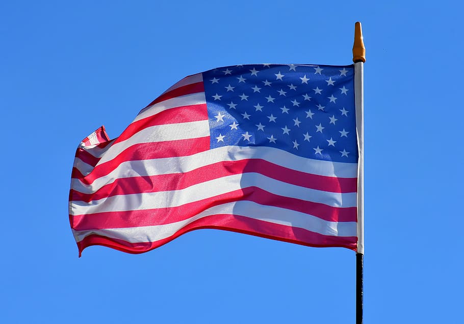 foto de enfoque, bandera de EE. UU., bandera, américa, EE. UU., estados unidos, bandera estadounidense, tierra, estadounidense, estados de américa