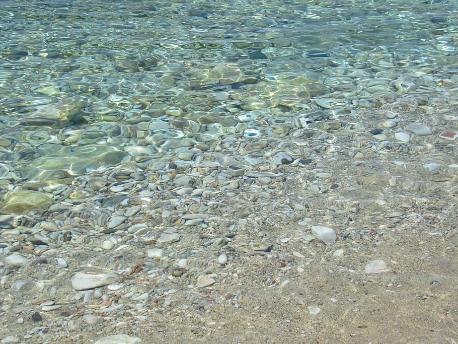 Stones, Transparent, Water, Pebbles, transparent water, clear water, emerald water, sea, beach pebbles, nature
