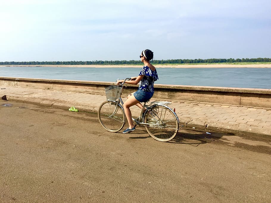 mekong-river, bicycle, holiday, asia, travel, river, mekong, lifestyle, outdoor, cycle