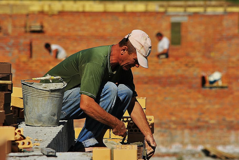 mason, construction, bucket, work, men, manual Worker, working, occupation, construction Industry, people