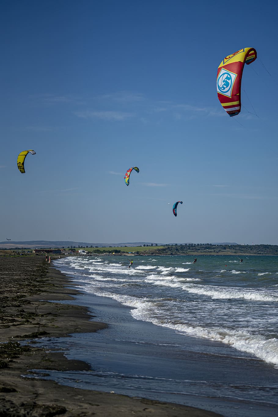 kite, surf, sea, sport, kiteboarding, wind, kitesurfing, ocean, surfing, action