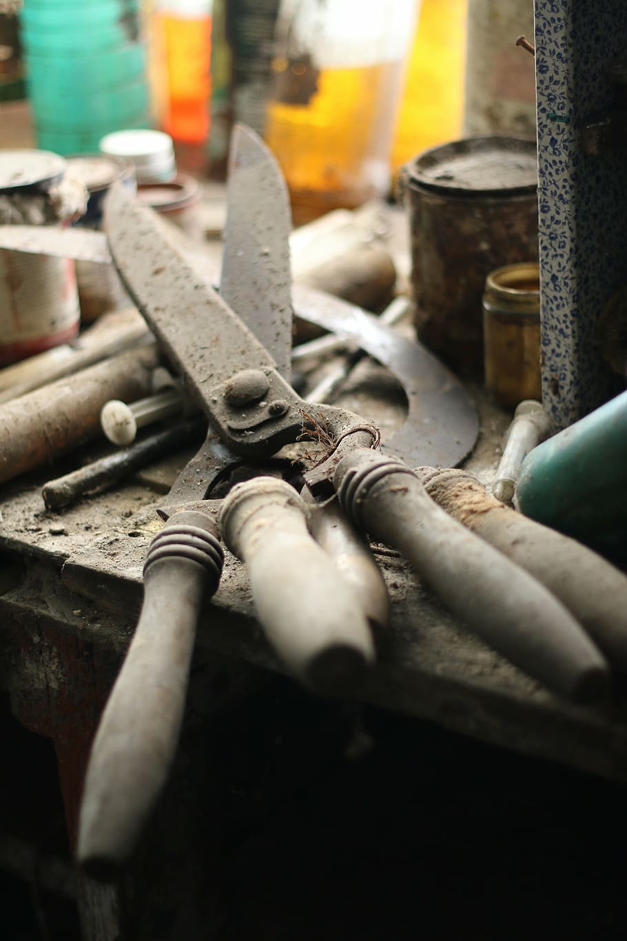 shear, former, old, tools, flea market, rustic, metal, industry, close-up, work tool