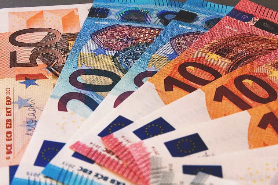 uang kertas, uang tunai, Euro, berbagai, bisnis, keuangan, uang, mata uang, mata uang kertas, mata uang Uni Eropa