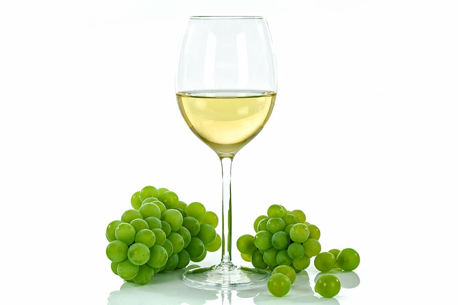 clear, wine glass, brown, liquid, inside, white wine, cup, glass, an isolated, the background