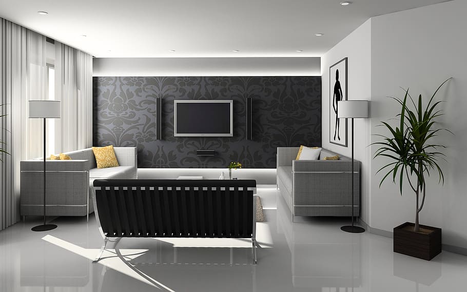 móveis, sala de estar, sala, conjunto, design de interiores, dentro de casa, apartamento, decoração, doméstico Quarto, moderno