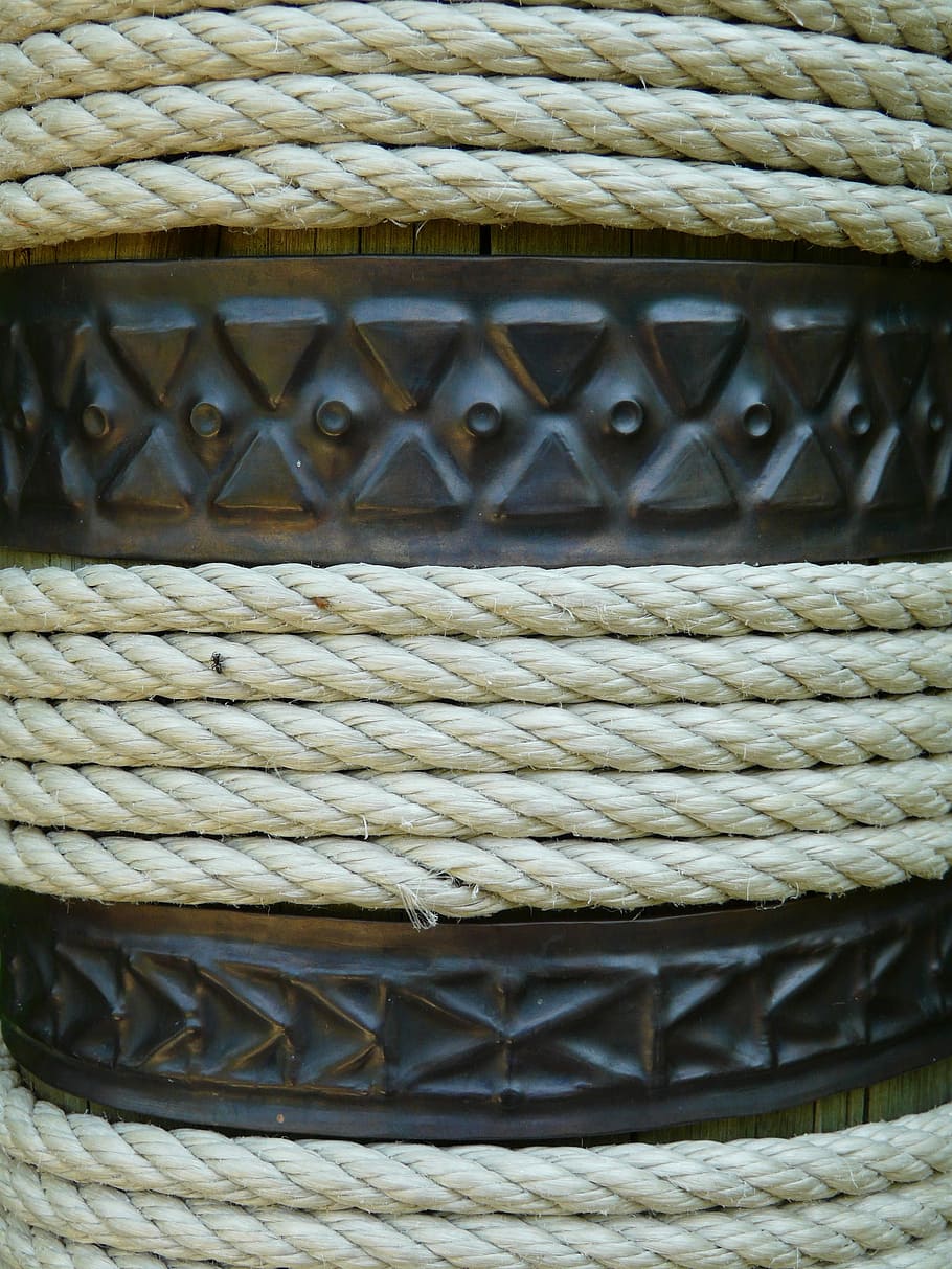 Sign, Rope, Africa, Metal, Detail, column, textured, pattern, close-up, nautical vessel