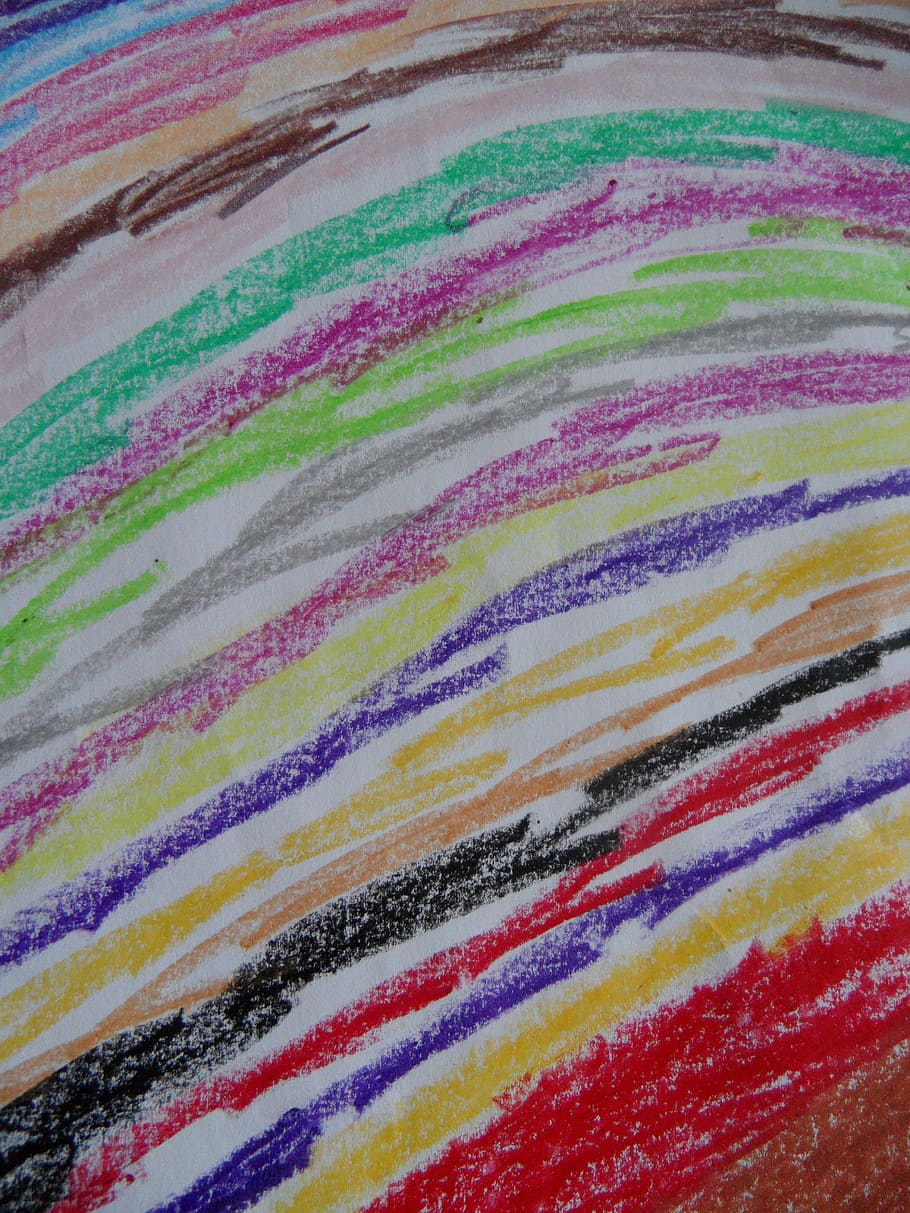 white, multicolored, artwork, Colorful, Background, Striped, Stripes, children drawing, rainbow, character development