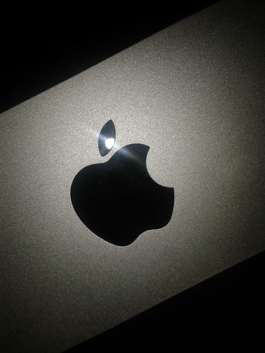 Apple Inc, Logo, Apple, Mac, miemblema, apple, mac, computer, shadow, indoors, close-up