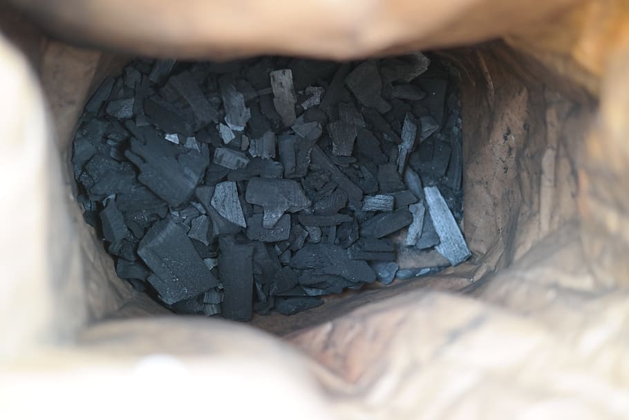 carbon, charcoal, bag, barbecue, black, fuel, fire, kindle, burn, book charcoal