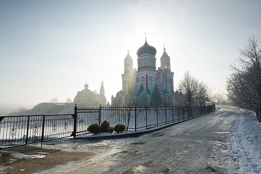 panteleimon cathedral, Panteleimon, Cathedral, Kiev, Temple, panteleimon cathedral in kiev, fog, morning, weather, winter