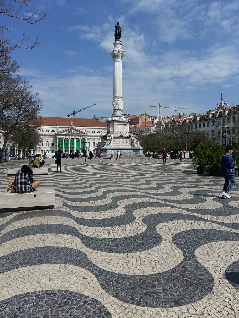 lisbon, monument, portugal, famous Place, people, architecture, built structure, tourism, travel destinations, travel