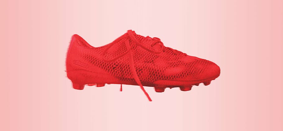adizero red, adidas, red, studio shot, indoors, textile, single object, colored background, cut out, close-up