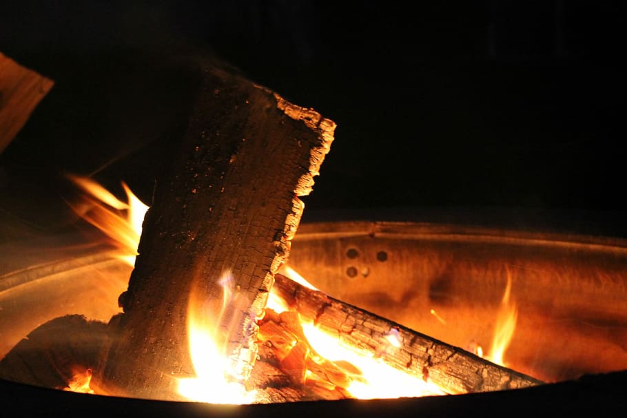火, ピット, 炎, 燃焼, 木材, 燃焼木, たき火, ホット, キャンプファイヤー, 調理