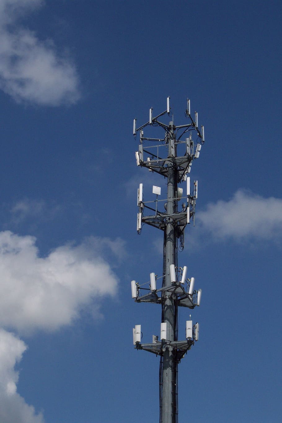 cell tower, sky, clouds, technology, antenna, communication, phone, network, cellular, telephone