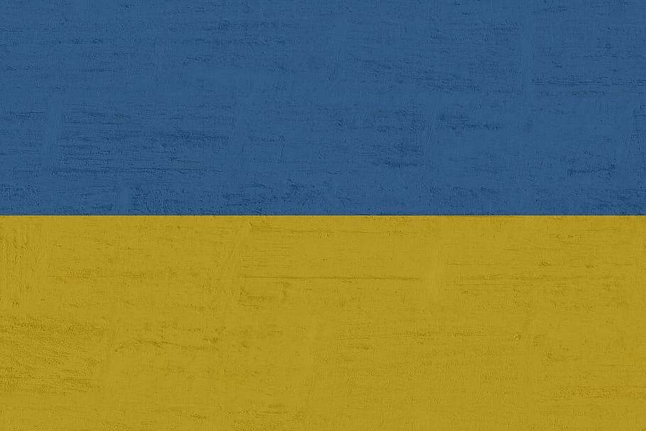 ukraine, flag, country, ukraine flag, yellow, wall - building feature, blue, backgrounds, architecture, full frame