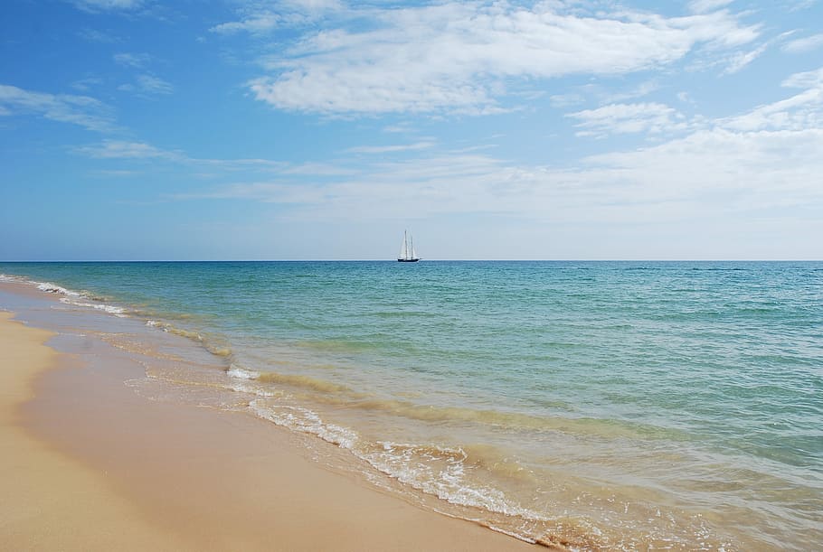Laut, Pantai, Portugal, Algarve, pantai yang indah, pantai laut, musim panas, air, liburan, pasir