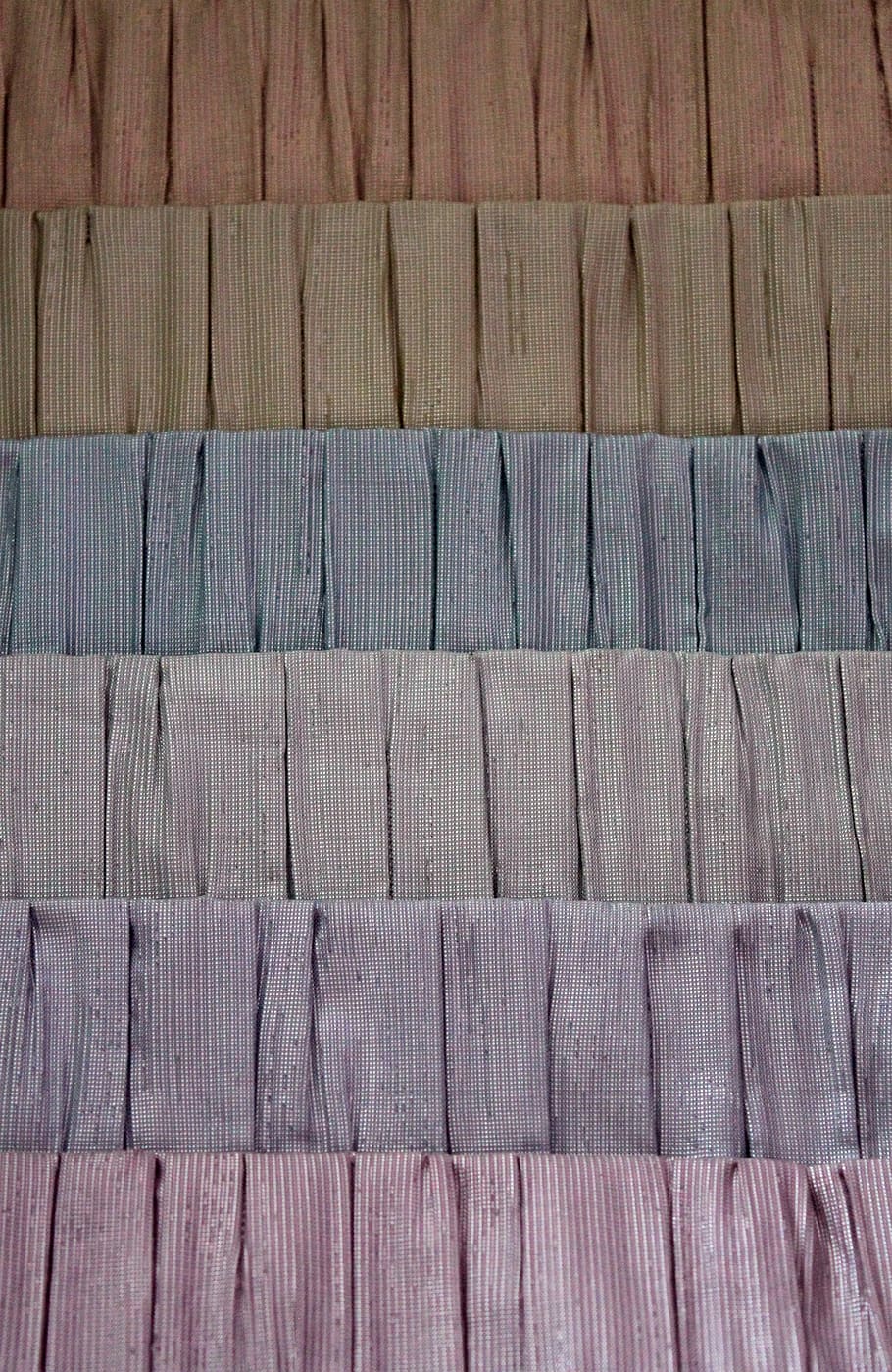 fabric, set, blinds, gradient, multi color, multi colored, compare, comparison, pastel, tone