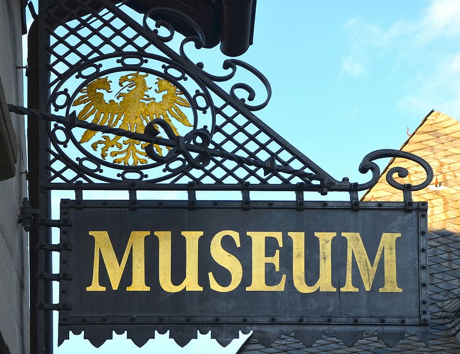 Museum, Shield, Note, Nasal, nasal shield, coat of arms, adler, goslar, gold, metal