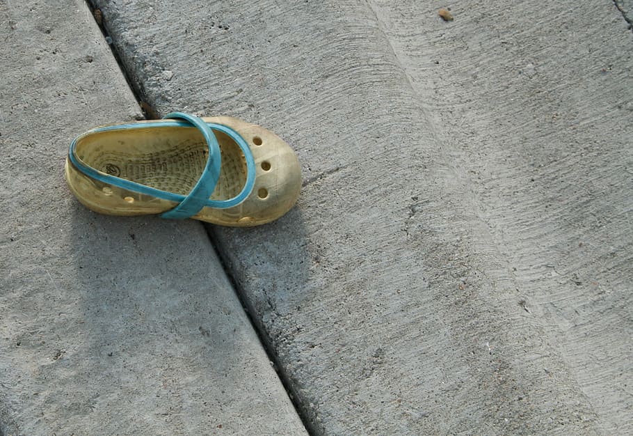 Shoe, Single, Child, Abstract, Footwear, single, child, abandoned, lost, street, small