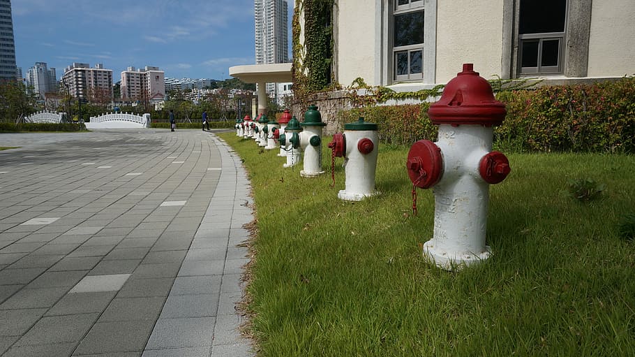 Museum, Firefighters, busan citizen park, korea, building exterior, architecture, built structure, outdoors, day, red
