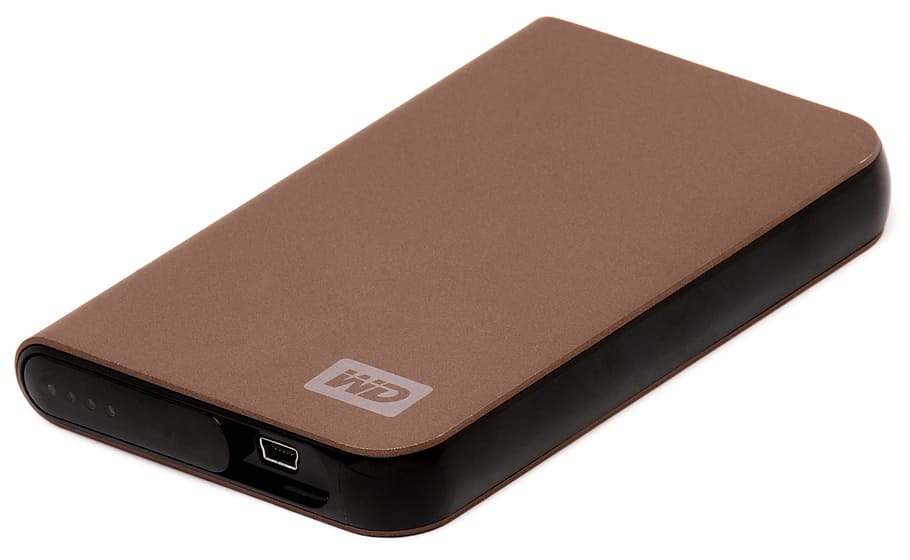 brown, black, western, digital, portable, hdd, external hard drive, usb, storage, memory