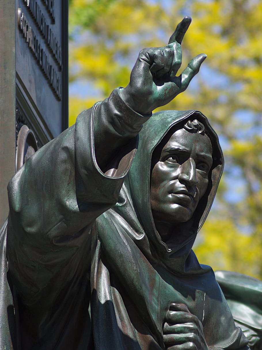 Savonarola, biarawan, Monumen, luther, cacing, patung, Jerman, tempat-tempat menarik, angka, luther memorial