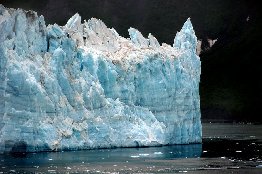 Hubbard Glacier, iceberg, ice, glacier, cold temperature, water, frozen, nature, climate change, cold