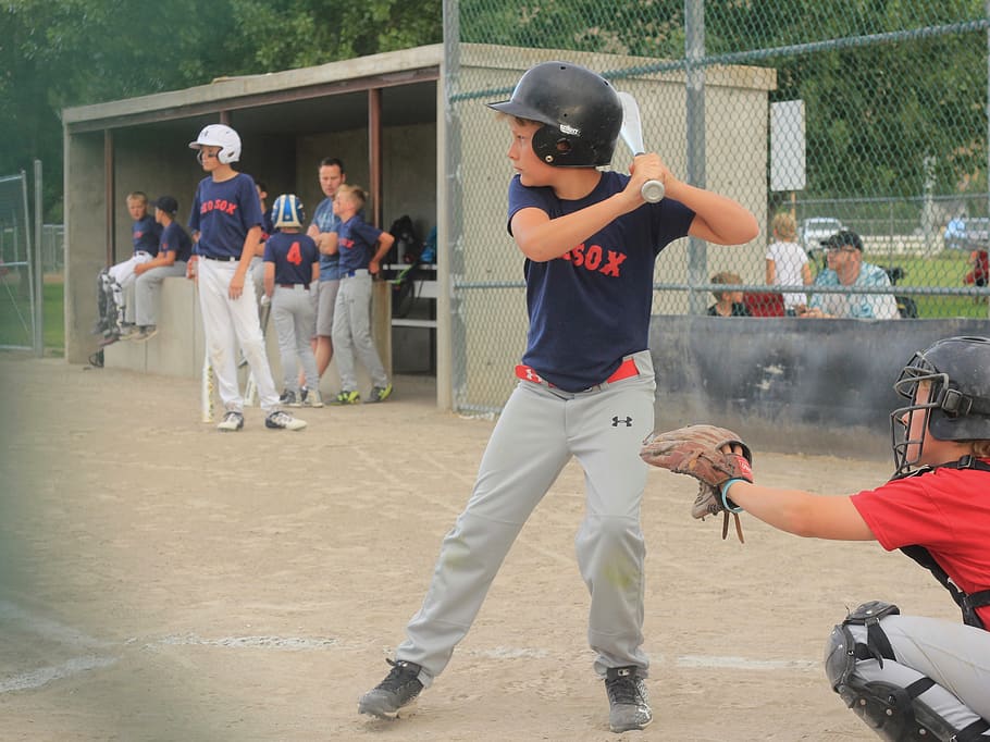 baseball, little league, summer, sports, kids, batter, athletic, player, boy, fitness