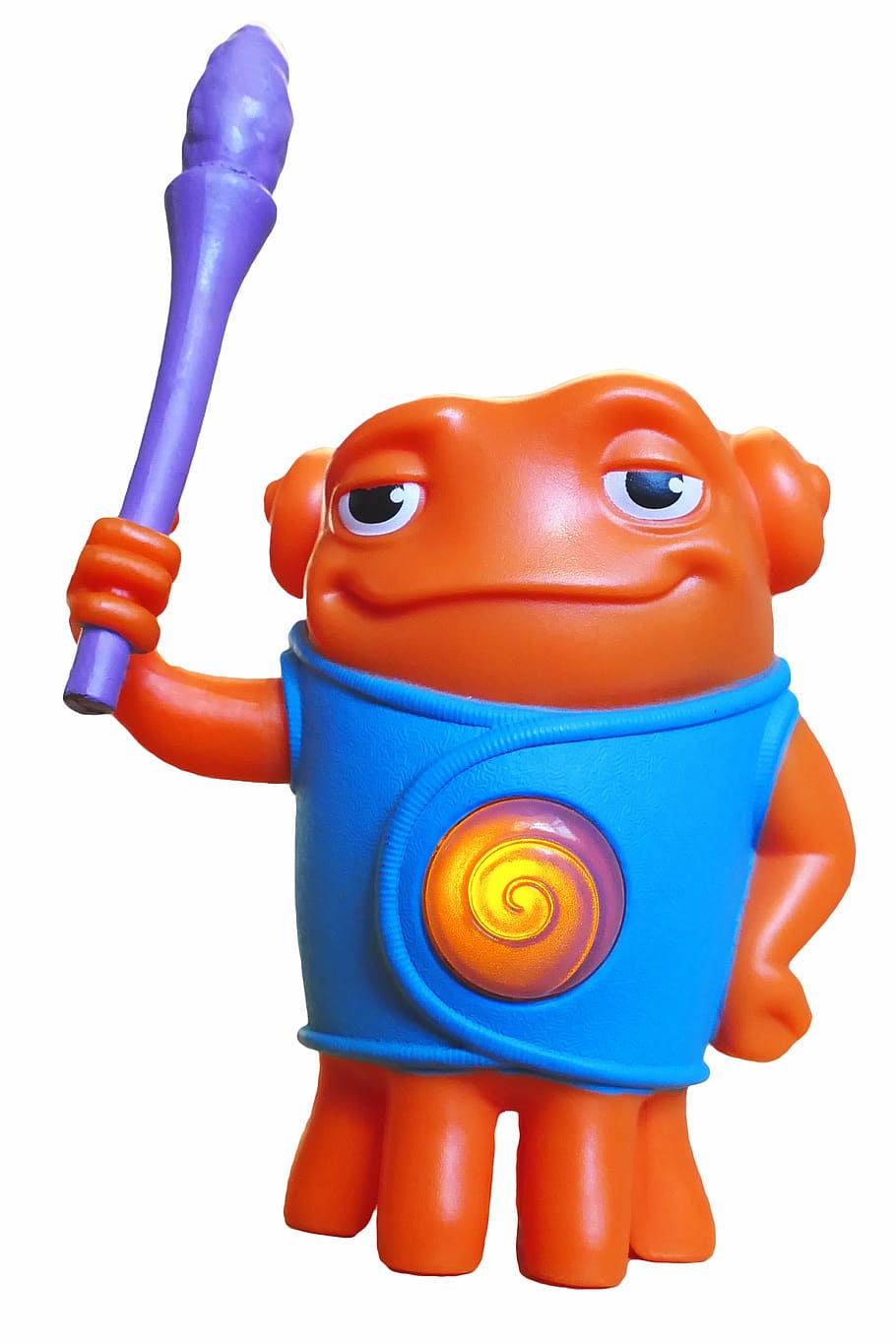 orange, frog character toy, home, alien, space, science, fiction, toys, kids, cute