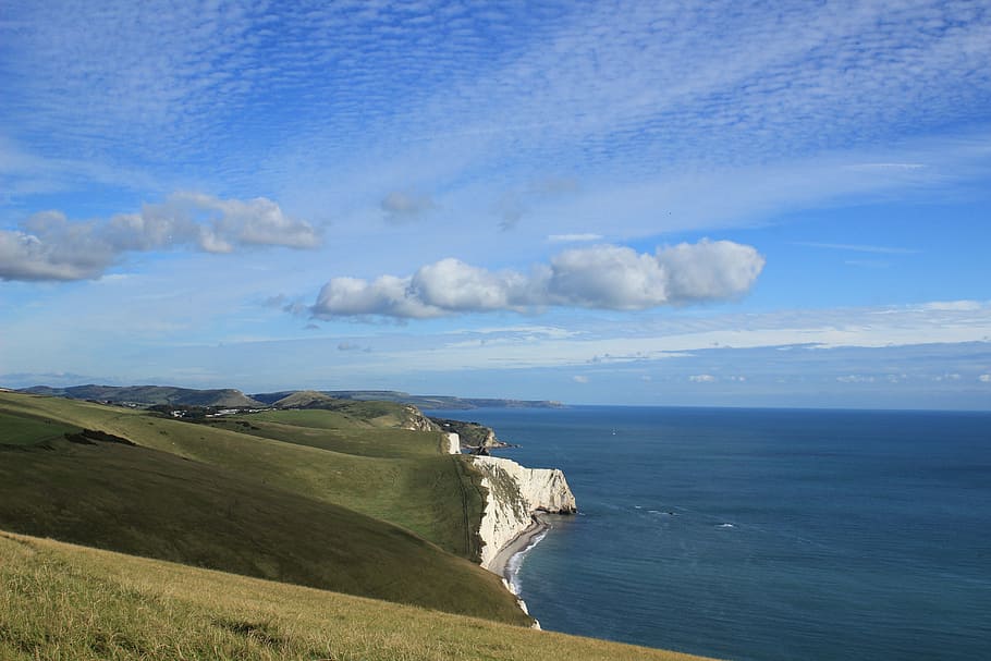 Dorset, Jurassic, Coast, Skyline, jurassic, coast, cliff, landscape, nature, sea, scenics