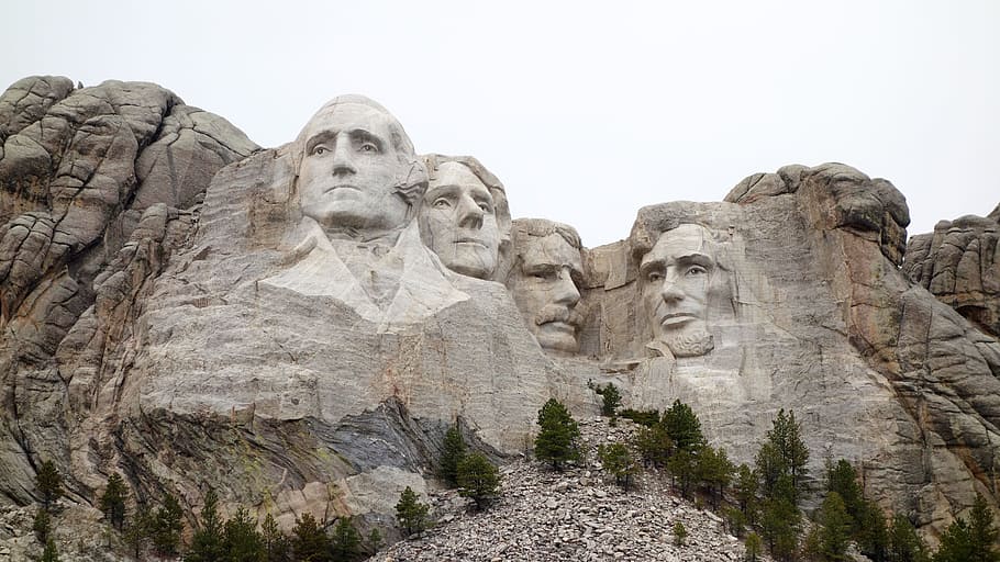 Presiden, Gunung Rushmore, rushmore, monumen, amerika, patung, monumen nasional, granit, dakota selatan, george washington