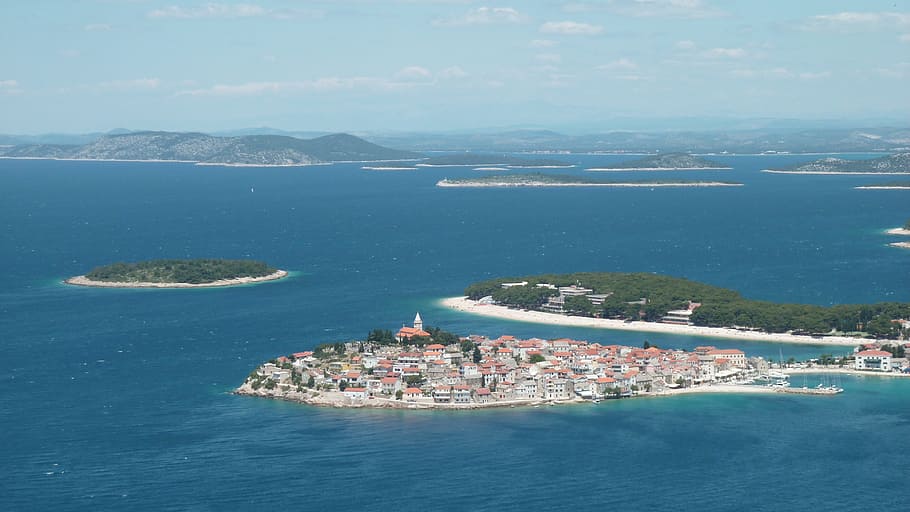 Primosten, Village, Sea, Croatia, islands, water, waterfront, day, nature, building exterior