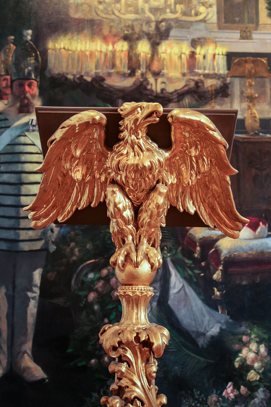 águila real, podio, ruso, histórico, monumento, escultura, estatua, imperial, san petersburgo, arquitectura